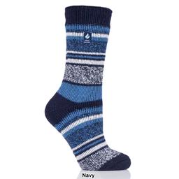 Womens Heat Holders Yasmine Multi Stripe Crew Socks