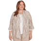 Plus Size Alfred Dunner Urban Legend Chevron Two In One Blouse - image 1