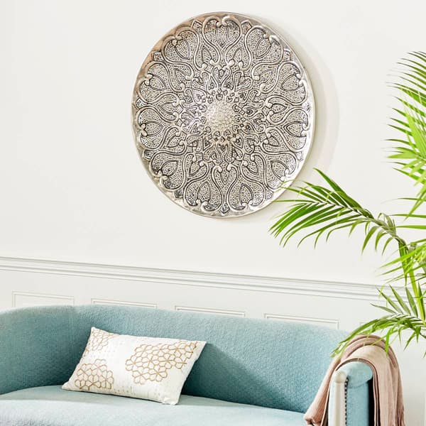9th & Pike&#174; Glam Ornamental Round Metallic Wall D&#233;cor