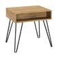 Coaster Square End Table with Open Compartment - Golden Oak/Black - image 2