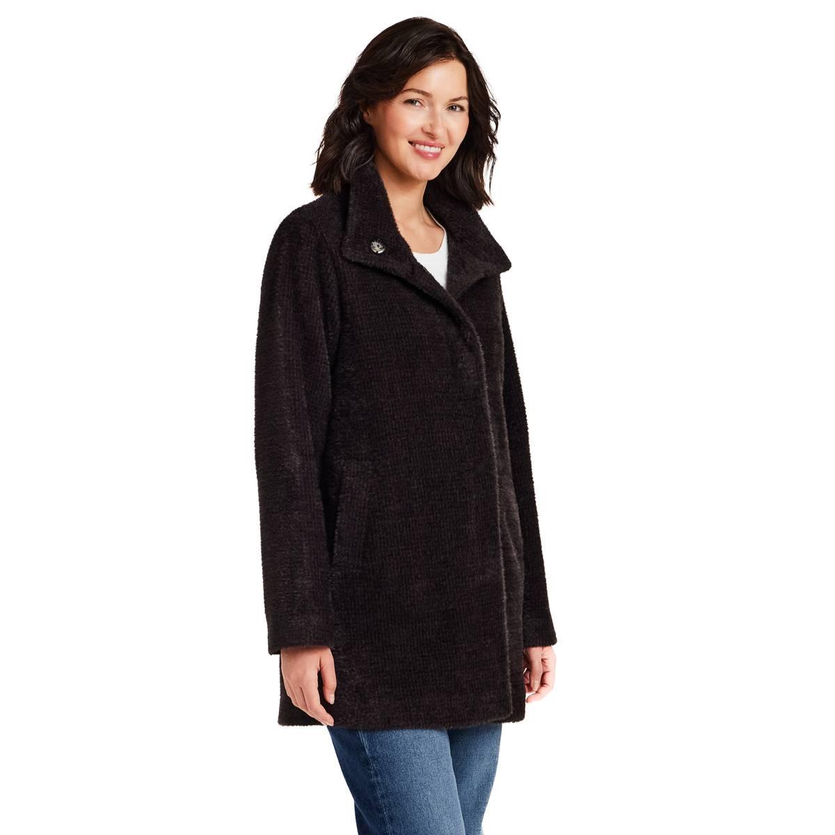 Womens Weatherproof® Houndstooth Cocoa Cozy Topper Coat