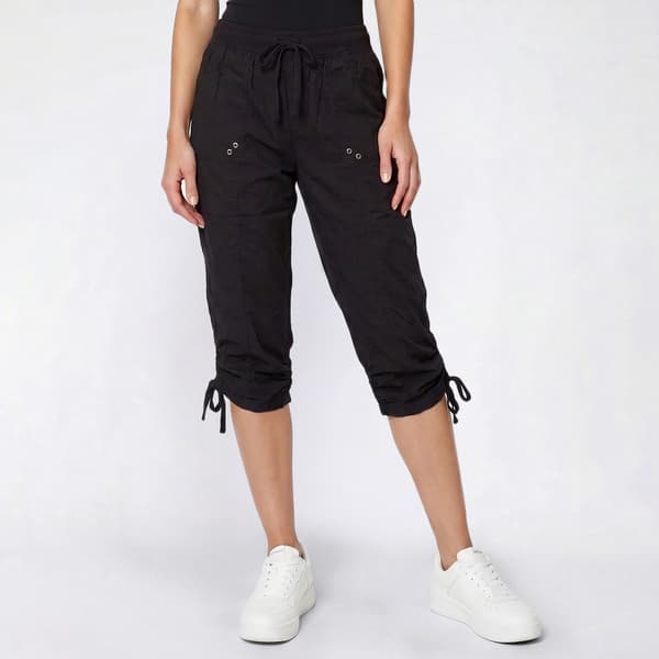 Womens da-sh Emma Ruched Hem Capri Pants