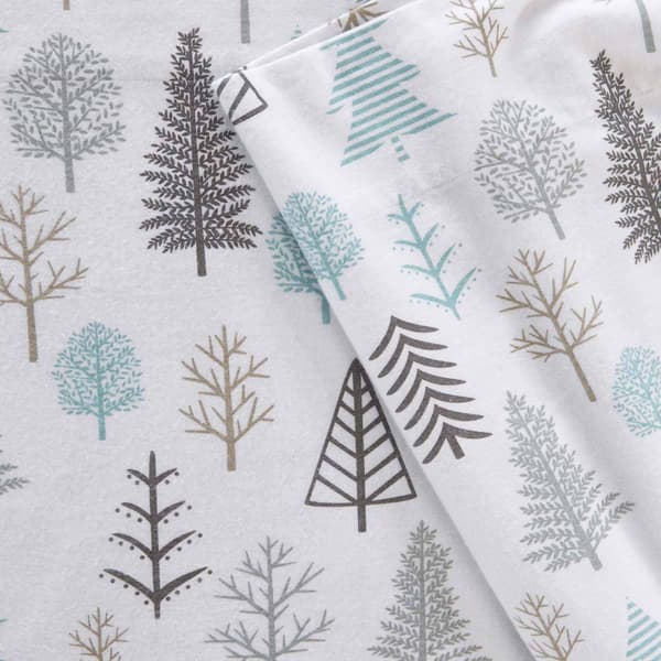 Freshfolds Premium Cotton Flannel Winter Forest 4pc. Sheet Set