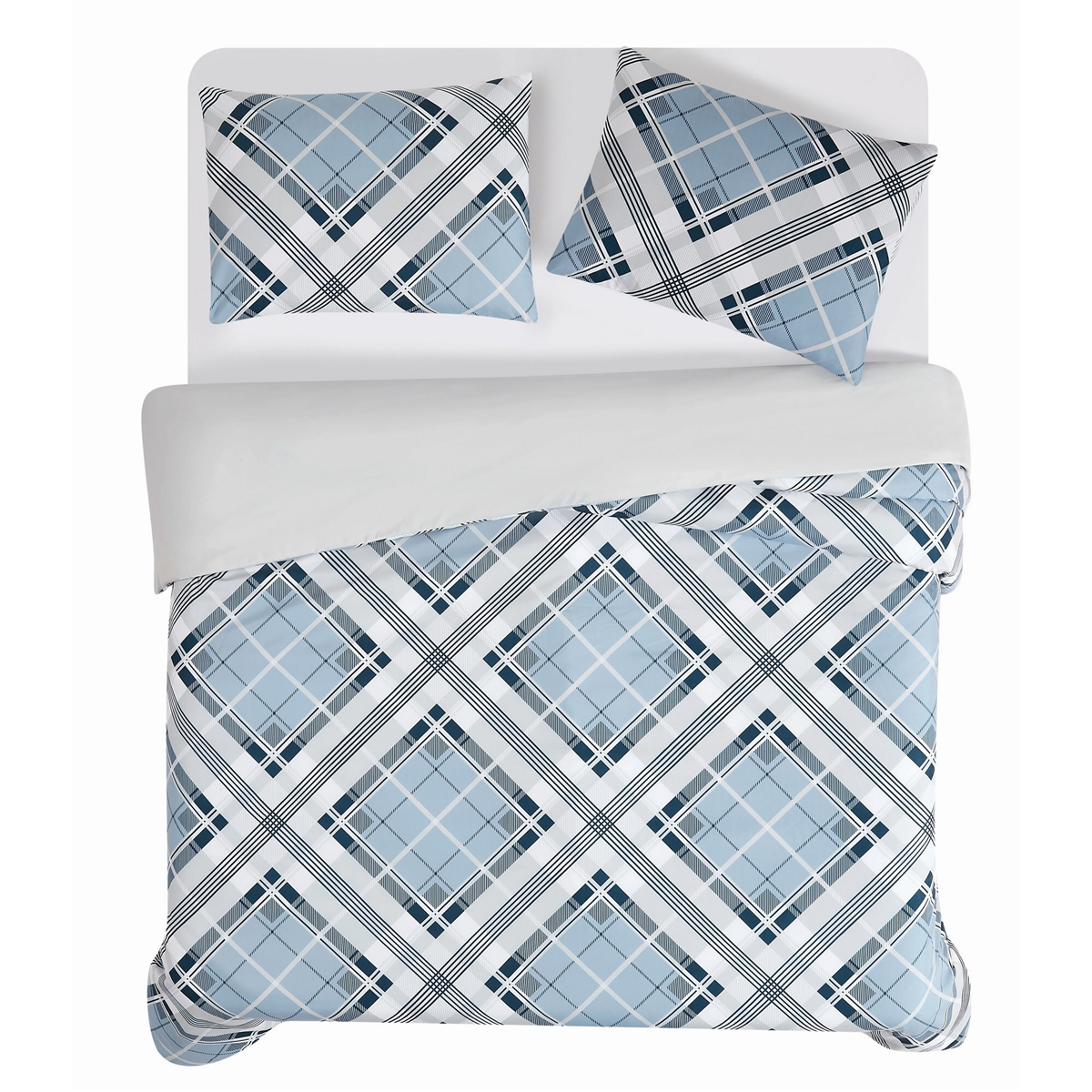 Truly Soft Lars Plaid 3pc. Reversible Duvet Set