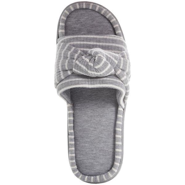 Womens Ella & Joy Stripe Knot Slide Slippers