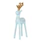National Tree 9in. Pastel Blue Woodgrain Deer Figurine - image 1