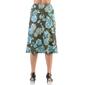 Womens 24/7 Comfort Apparel Floral Elastic Waist Skirt - image 3