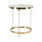 9th & Pike&#40;R&#41; Round Gold Metal And Acrylic Accent Table - image 1