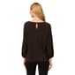 Womens Adrianna Papell 3/4 Sleeve Tiny Cheetah Tie Front Blouse - image 2