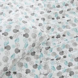 FreshFolds Newport Seashell Coastal Microfiber Sheet Set