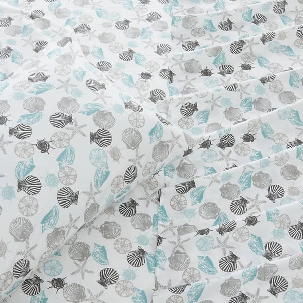 FreshFolds Newport Seashell Coastal Microfiber Sheet Set