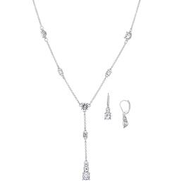 You''re Invited Crystal Y-Necklace & Stud Post Earrings Set