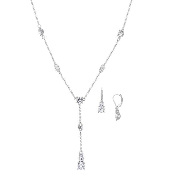 You''re Invited Crystal Y-Necklace & Stud Post Earrings Set - image 