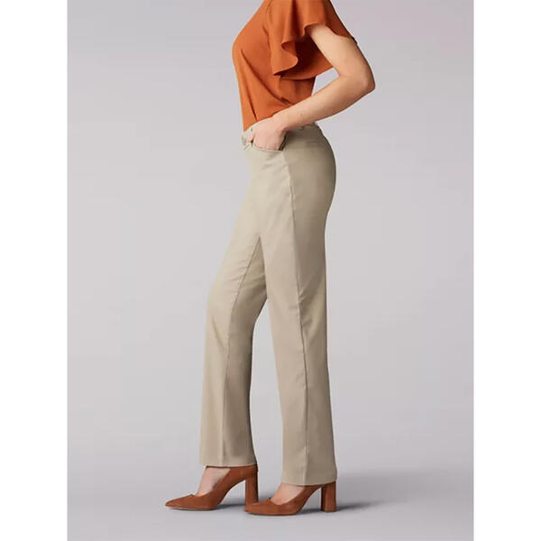 Womens Lee® Wrinkle Free Solid Relaxed Pants - Flax
