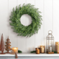 Puleo International Pre-Lit Flocked Wreath w/ Twinkle Rice Lights - image 2