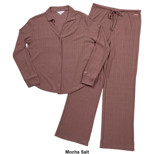 Womens Danskin Winter Pointelle Pajama Set