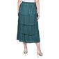 Petite NY Collection Tiered Pleated Solid Dobby Skirt - image 2