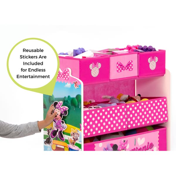 Delta Children Disney Minnie Mouse Six Bin Toy Storage Organizer