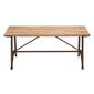 9th & Pike&#40;R&#41; Beige Metal Industrial Wooden Bench - image 1