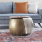 Linon Home Decor Royce Gold Drum With Storage - image 6