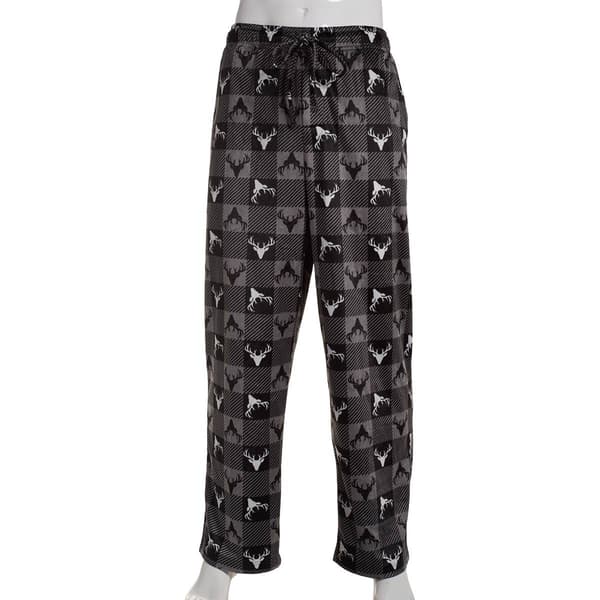 Mens Big & Tall Preswick & Moore(R) Deer Plaid Silky Pajama Pants