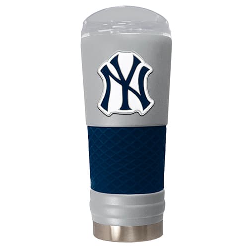 MLB New York Yankees DRAFT Grey/Blue Stainless Steel Tumbler