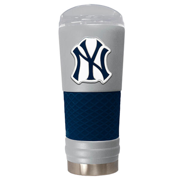MLB New York Yankees DRAFT Grey/Blue Stainless Steel Tumbler - image 