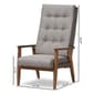 Baxton Studio Roxy Button-Tufted High-Back Chair - image 9