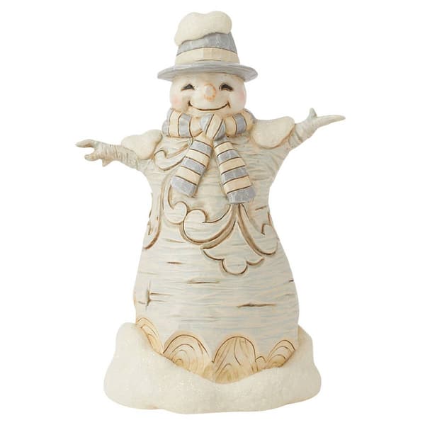 Jim Shore Heartwood Creek Woodland Carved Snowman Hat Figurine - image 