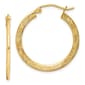 Gold Classics(tm) 10kt. Textured 26mm Hoop Earrings - image 1