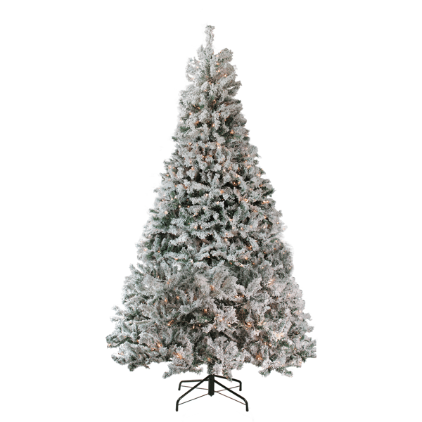 Northlight 6.5ft. Pre-Lit Flocked Pine Artificial Christmas Tree