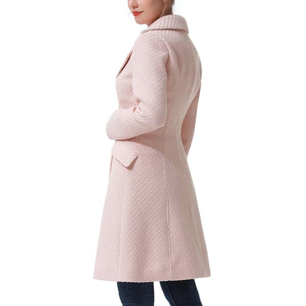 Womens BGSD Fit & Flare Boucle Wool Blend Coat