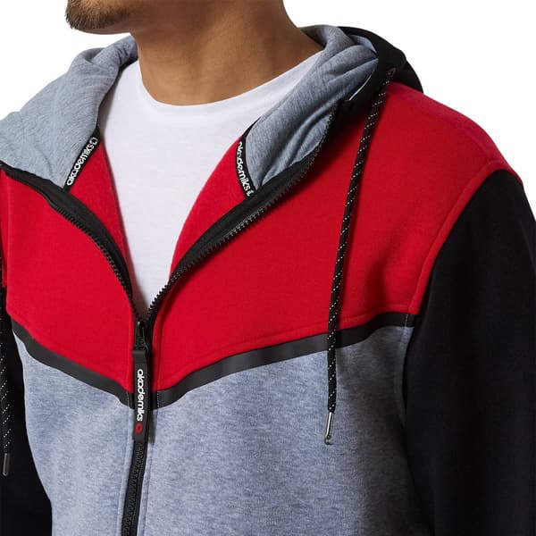 Young Mens Akademiks Color Block Full Zip Fleece Hoodie
