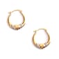 Candela Two-Tone 14kt. Diamond Cut Heart Hoop Earrings - image 1