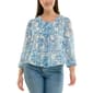 Womens Zac & Rachel Bracelet Sleeve French Print Chiffon - image 1