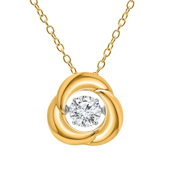 Nova Star(R) 1/4ctw. Gold over Silver Lab Grown Diamond Pendant - image 