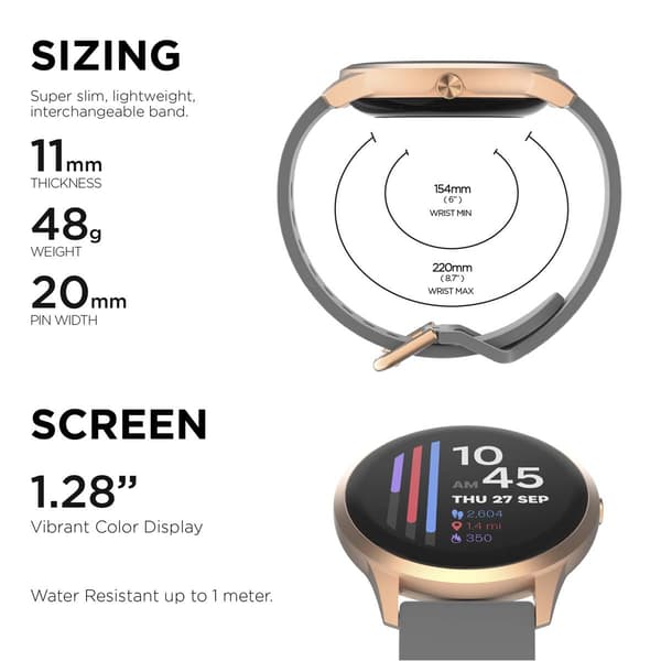 Womens iItouch Sport 4 Grey Strap Fitness Tracker - TP4R01-C04