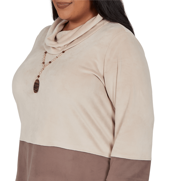 Plus Size Alfred Dunner Luxe Be A Lady Color Block Blouse