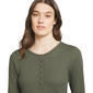 Womens LANDS’ END® Long Sleeve Waffle Henley Tee - image 4