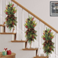Puleo International Pre-Lit Adorned Banister Swag with Pinecones - image 3