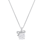 Saffron 5ctw. Moissanite Diamond Bow Pendant Necklace - image 1