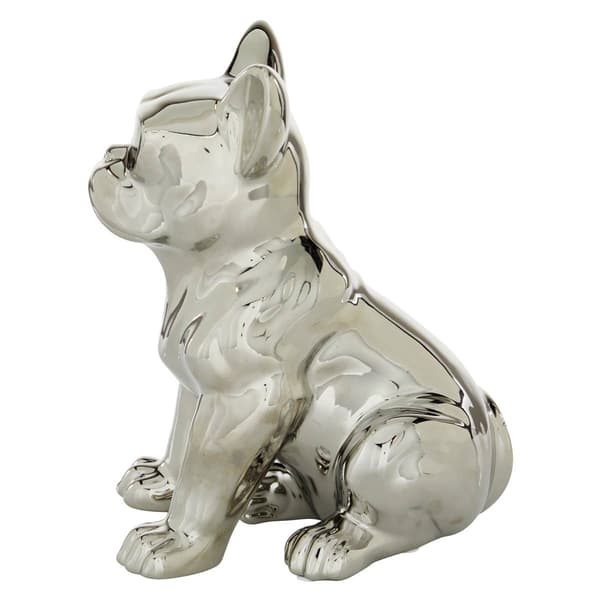 9th & Pike® Silver Ceramic Dog Sculpture