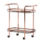 South Shore Maliza Rose Gold and Glass Bar Cart - image 1