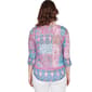 Womens Ruby Rd. Global Luxe Shangri La Patchwork Tee - image 2