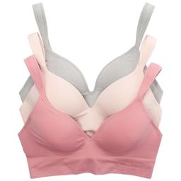 Womens Laura Ashley(R) 3pk. Wire-Free Bras - LS6593-3PKE