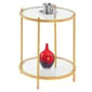 Convenience Concepts Royal Crest 2 Tier Round Glass End Table - image 2