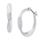 Nine West Silver-Tone Click Top Hoop Earrings - image 1