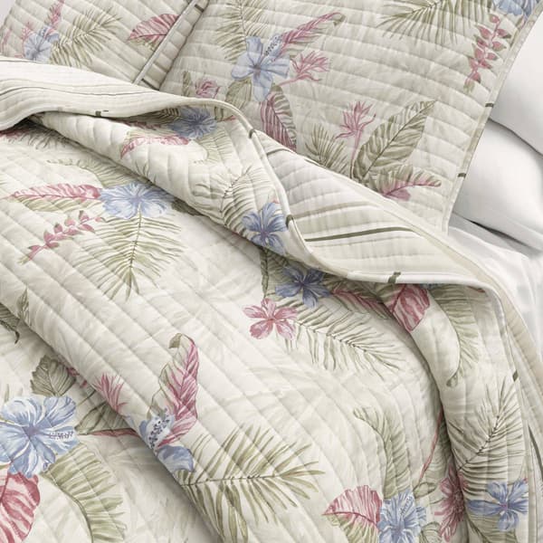 FreshFolds Mendocino 3pc. Reversible Tropical Floral Quilt Set