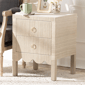 bali & pari Juniper Grasscloth Nightstand with Scalloped Base - image 9