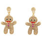 Gold-Tone Topaz Multi Stone Gingerbread Drop Earrings - image 1